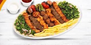 Mixed Kabobs and Salad