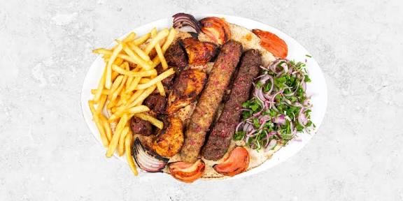 Mixed Kabobs and Salad